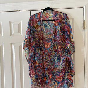 Bleu Rod Beattie Caftan Swim Suit Cover Up  size L